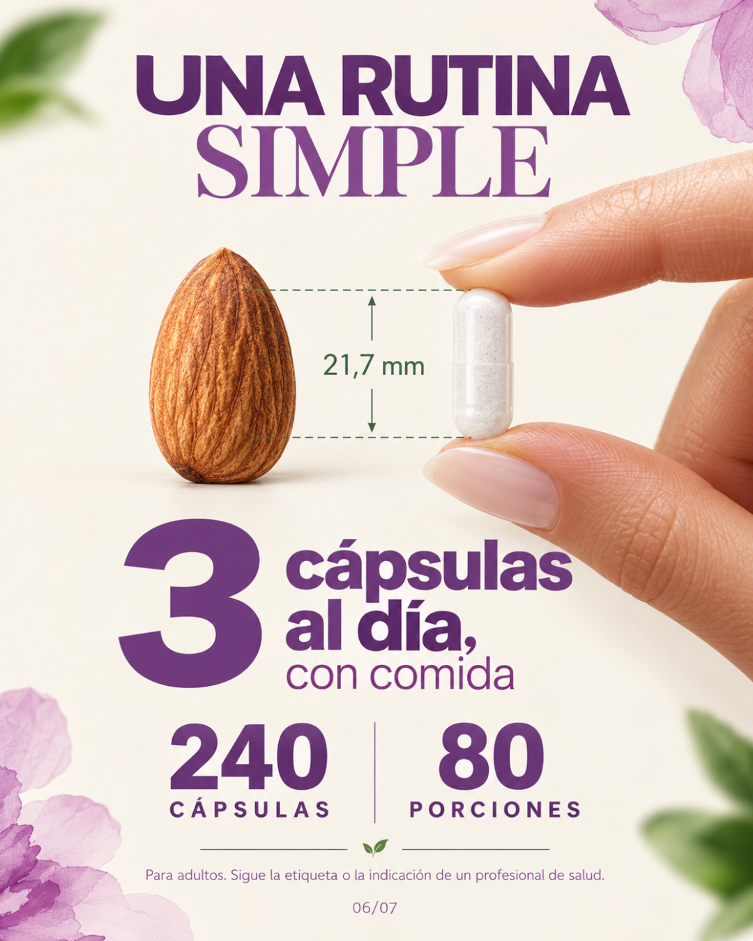 Colágeno en cápsulas con biotina, vitamina C y ácido hialurónico – Micro Ingredients, 240 cápsulas